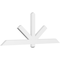 Ekena Millwork Kennewick Architectural Grade PVC Gable Bracket, 72"W x 27"H x 2"D x 4"F, 9/12 Pitch GBP072X27X0204KEN00 - alternate 1